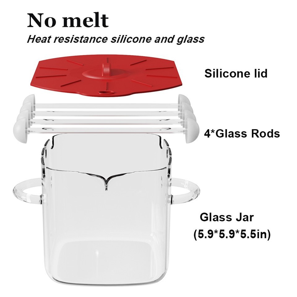Heat Resistant Microwave Bacon Glass Cooker