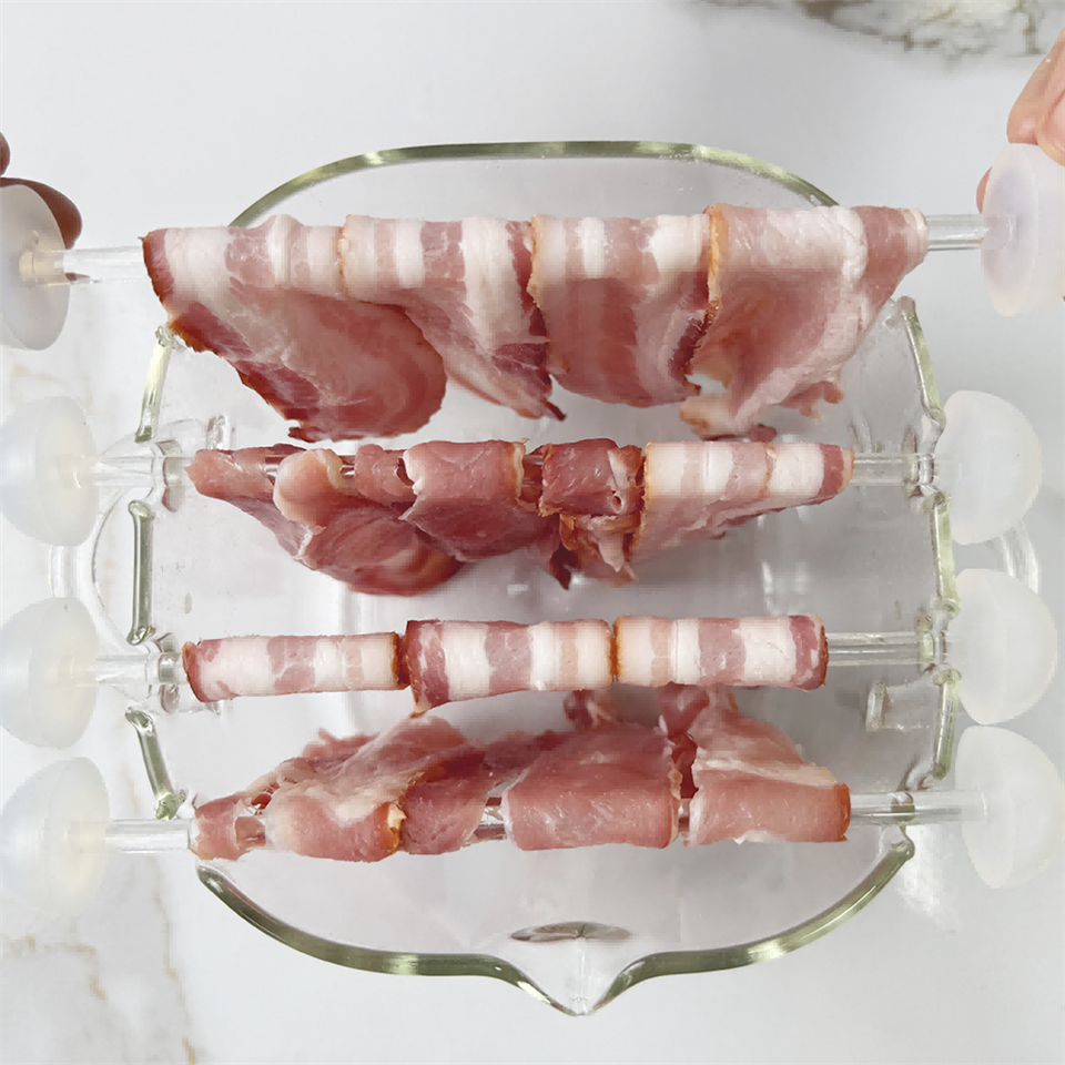 Microwave Bacon Glass Cooker With Glass Rod